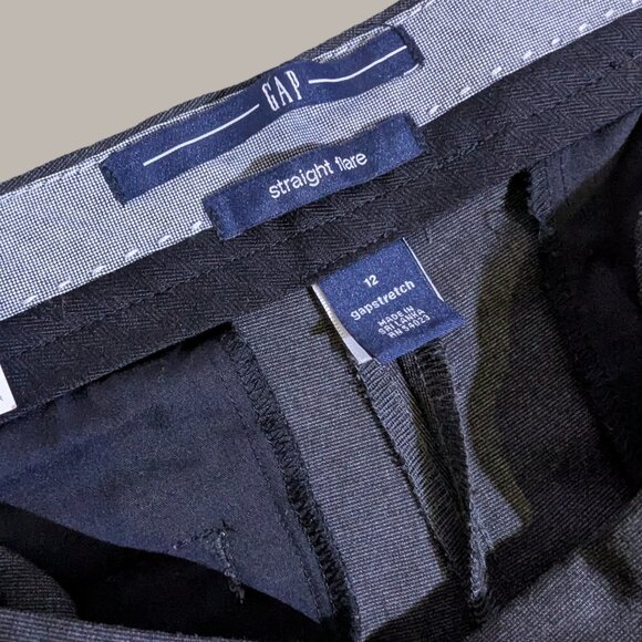 Women's Gap Grey Straight Flare Dress Pants - Size 12 - Picture 3 of 8